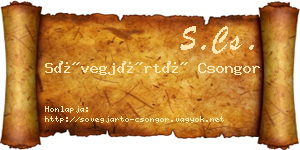 Sövegjártó Csongor névjegykártya